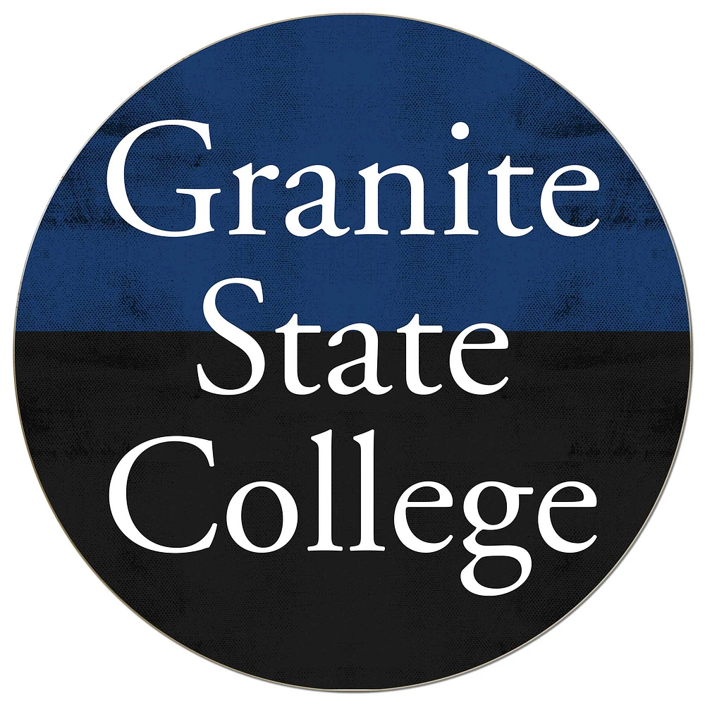 Granite State College 20'' x 20'' Retro Logo Circle Sign