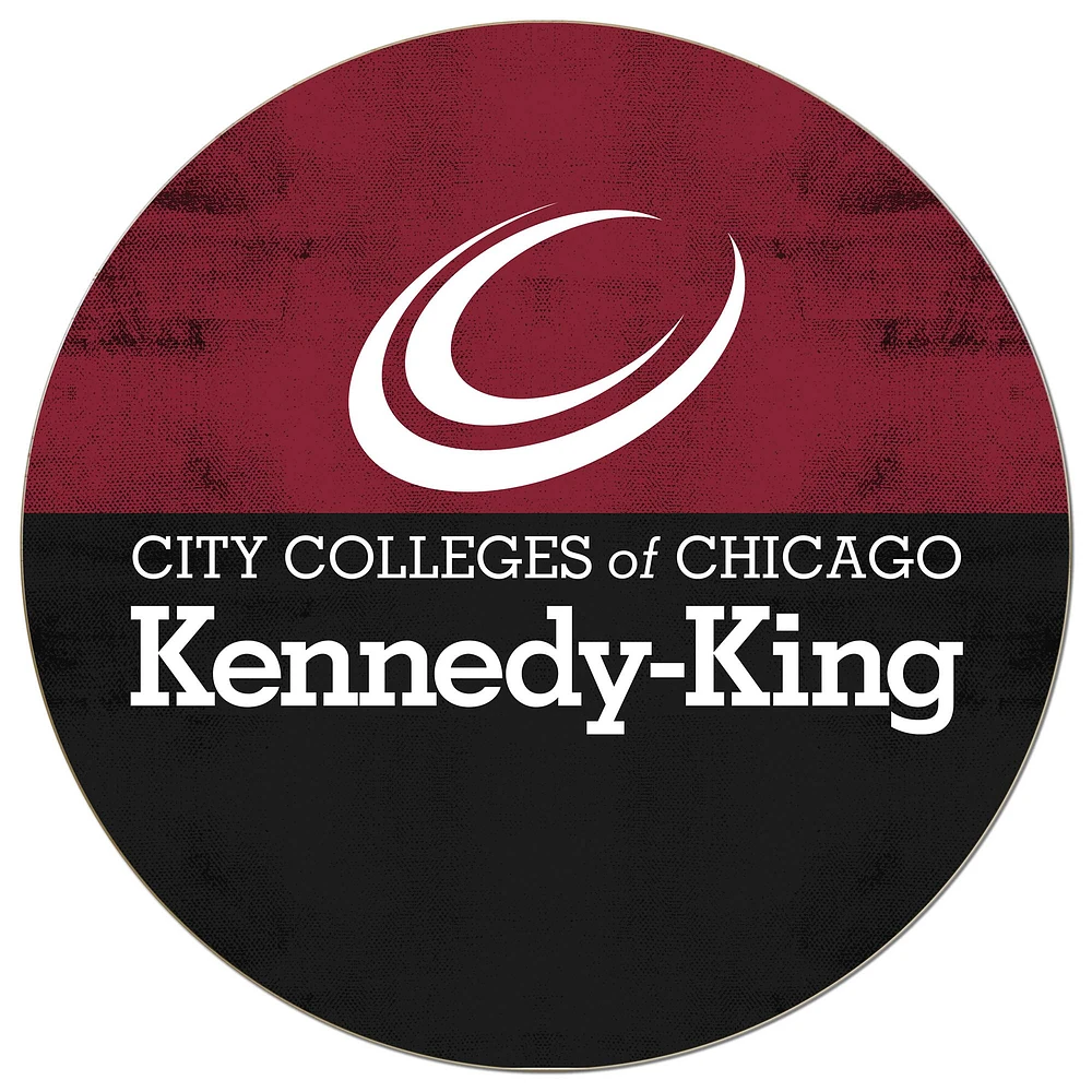 Kennedy-King College Statesmen 20'' x 20'' Retro Logo Circle Sign