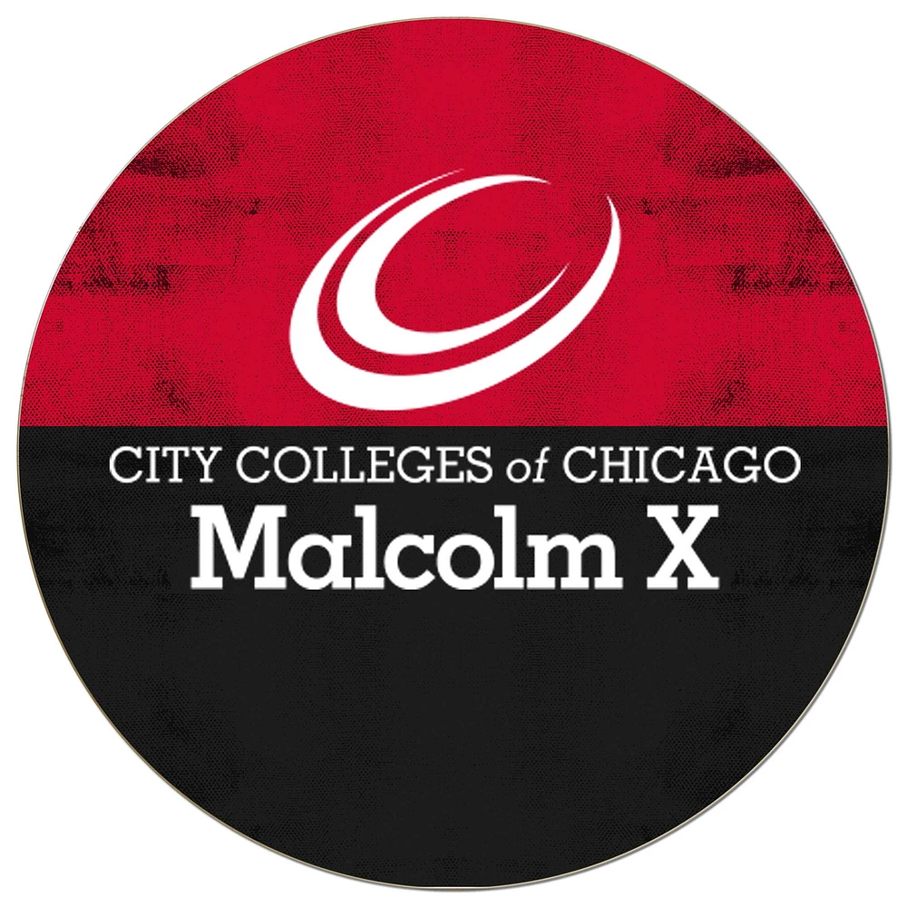 Malcolm X College Hawks 20'' x 20'' Retro Logo Circle Sign