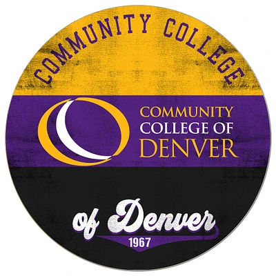 CCD CityHawks 20'' x 20'' Retro Logo Circle Sign