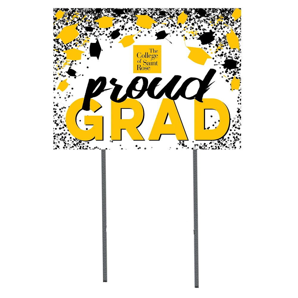 Saint Rose Golden Knights 18'' x 24'' Grad Yard Sign