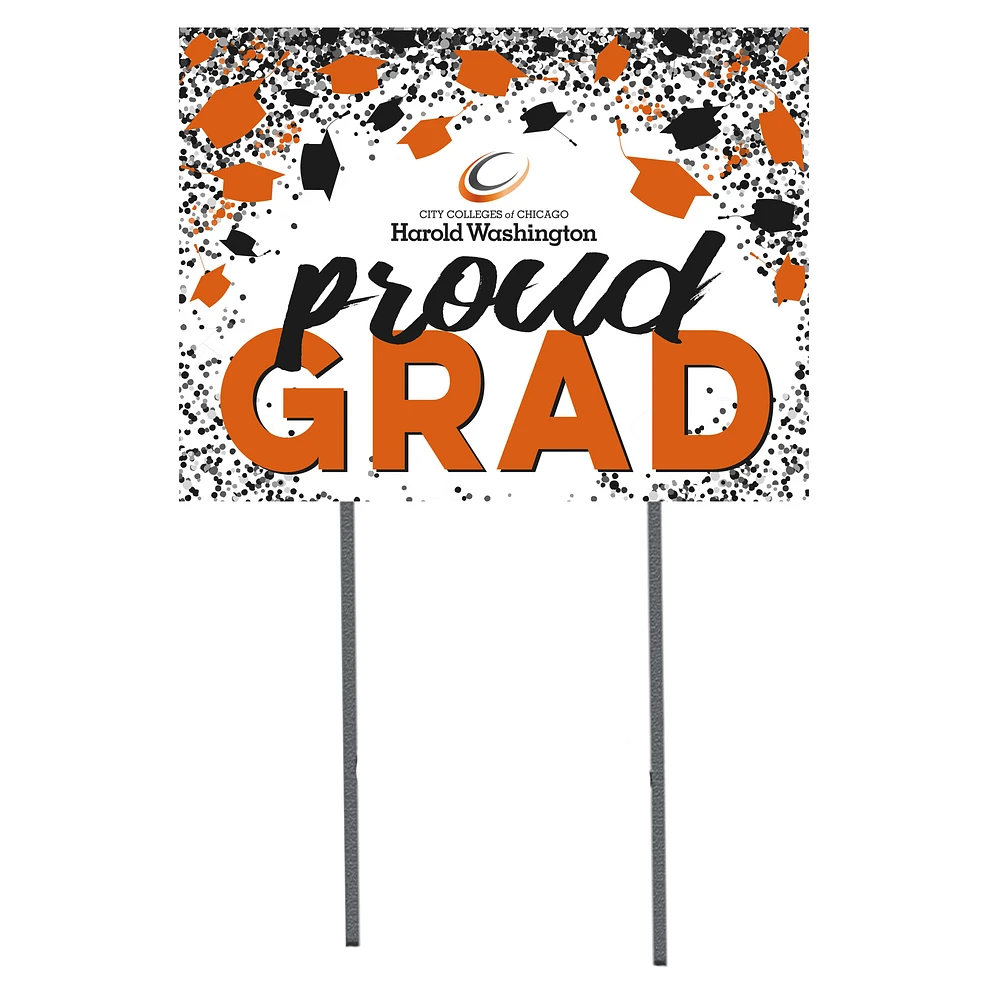 Harold Washington College Phoenix 18'' x 24'' Grad Yard Sign