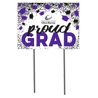Olive-Harvey College Purple Panthers 18'' x 24'' Grad Yard Sign