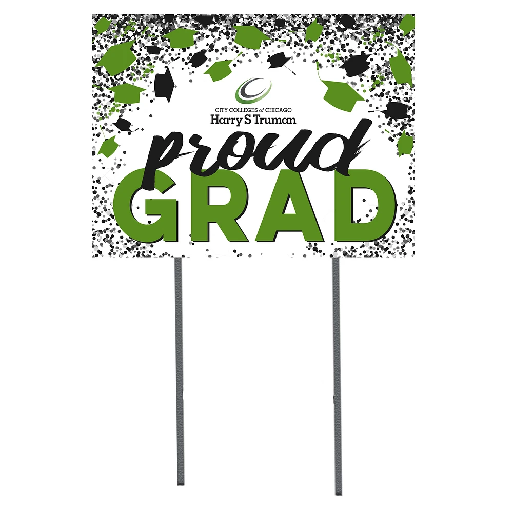Harry S Truman College Falcons 18'' x 24'' Grad Yard Sign