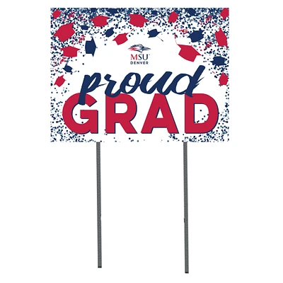 MSU Denver Roadrunners 18'' x 24'' Grad Yard Sign