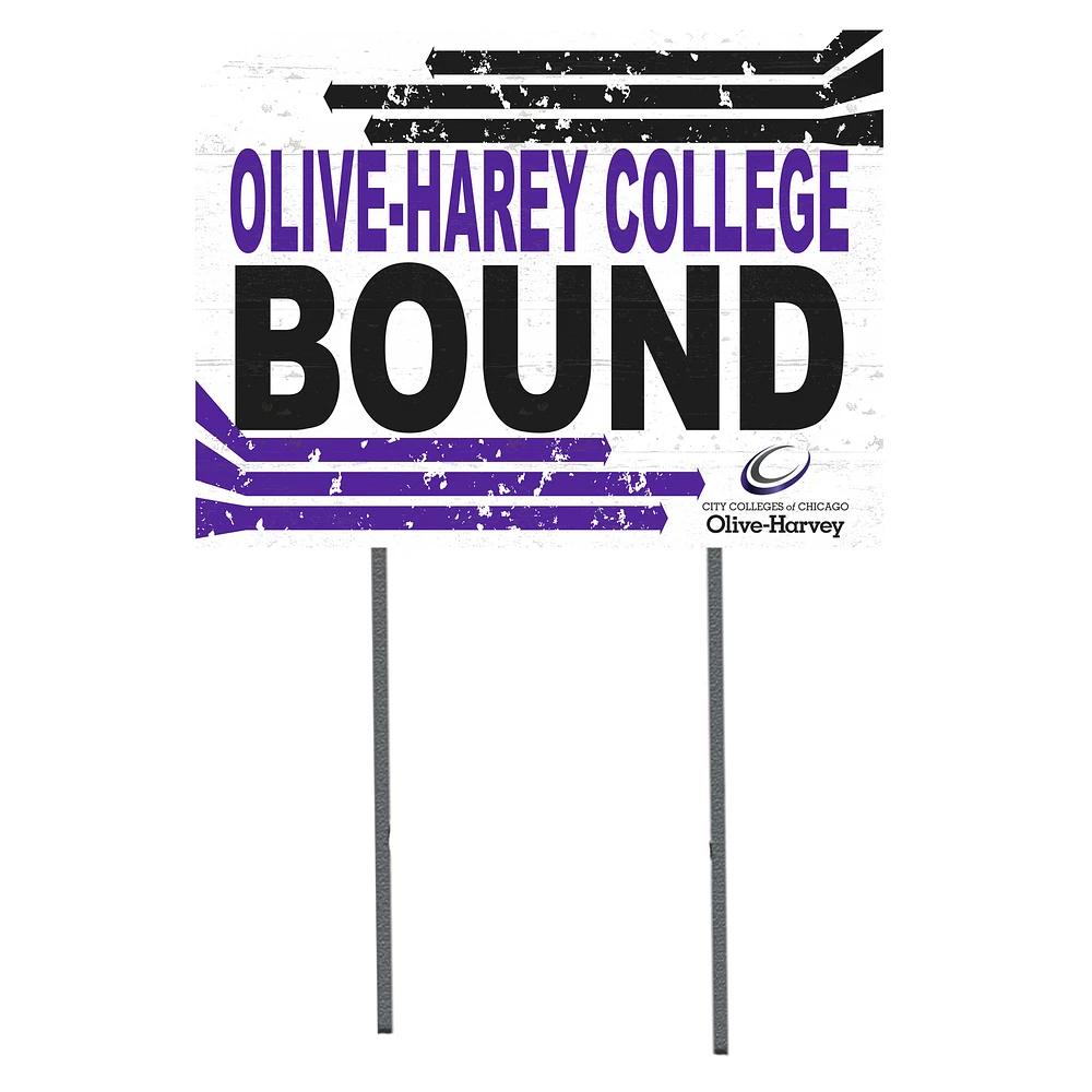 Olive-Harvey College Purple Panthers 18'' x 24'' Bound Yard Sign