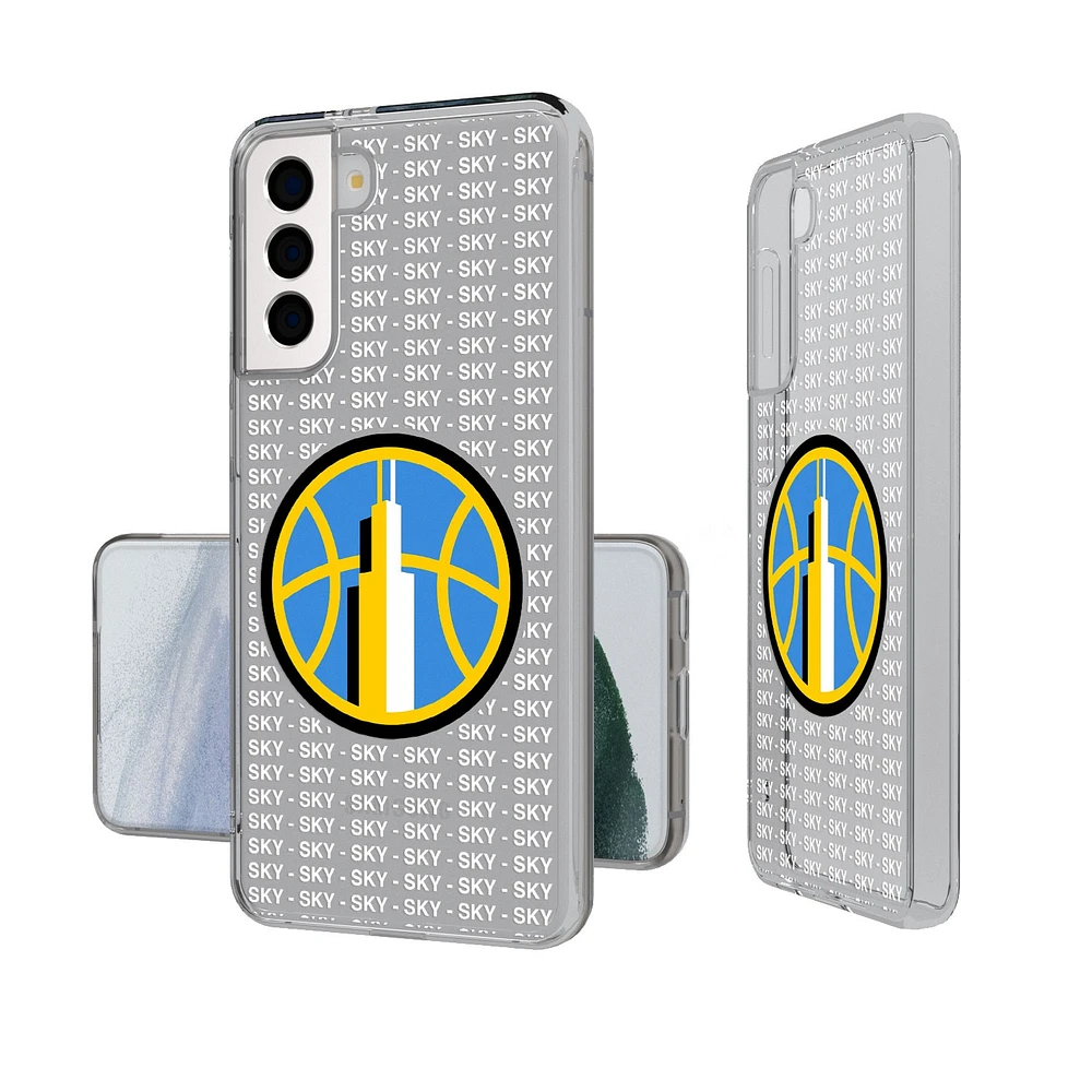 Chicago Sky Text Backdrop Design Galaxy Clear Case