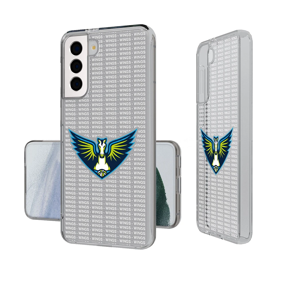 Dallas Wings Text Backdrop Design Galaxy Clear Case