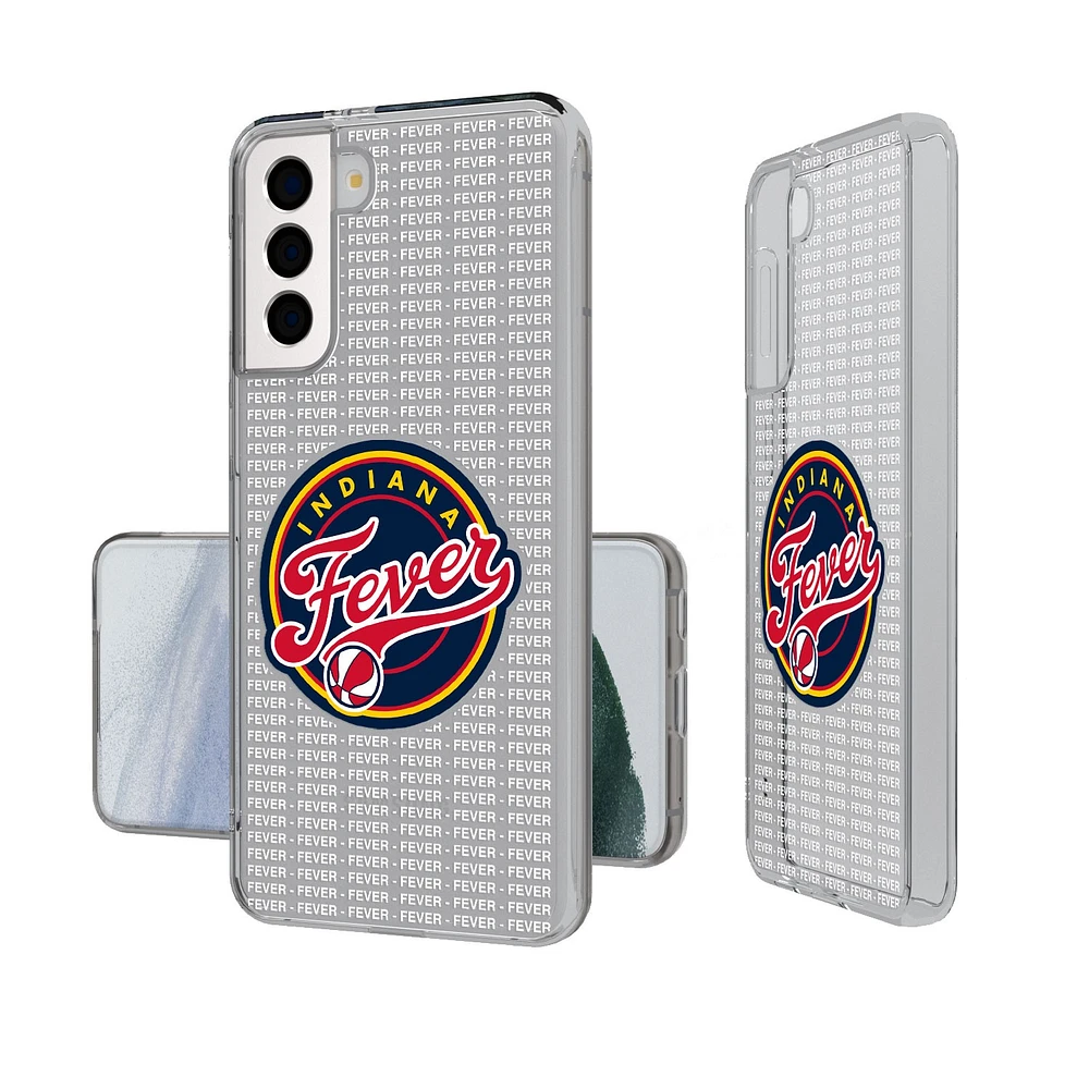 Indiana Fever Text Backdrop Design Galaxy Clear Case