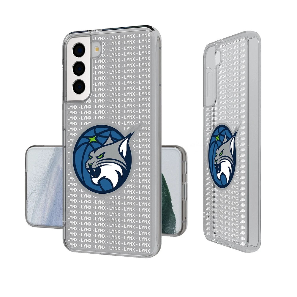 Minnesota Lynx Text Backdrop Design Galaxy Clear Case