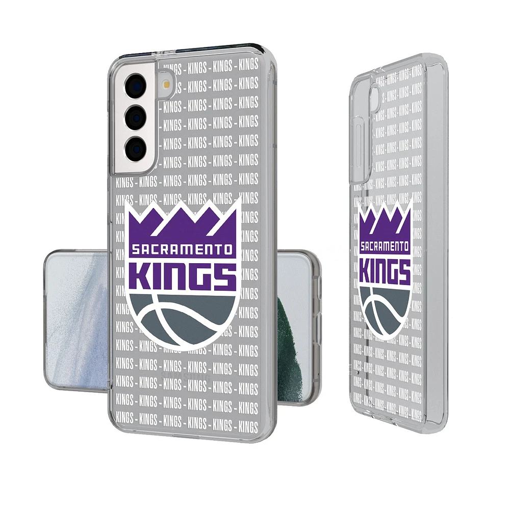 Sacramento Kings Text Backdrop Design Galaxy Clear Case