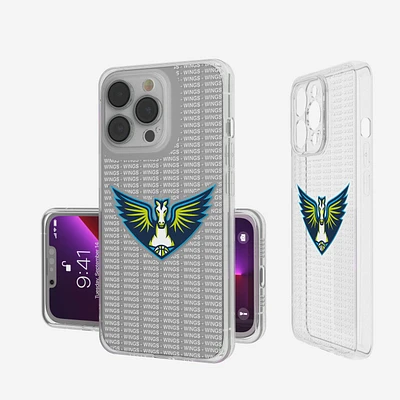 Dallas Wings iPhone Clear Text Backdrop Design Case