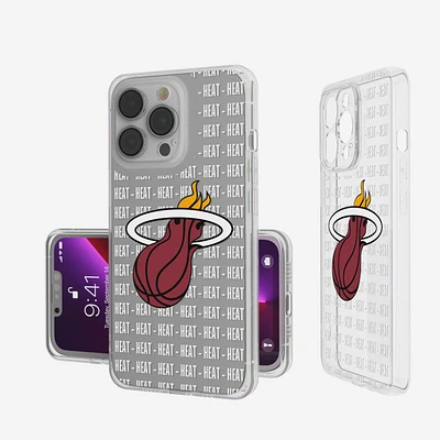 Miami Heat iPhone Clear Text Backdrop Design Case