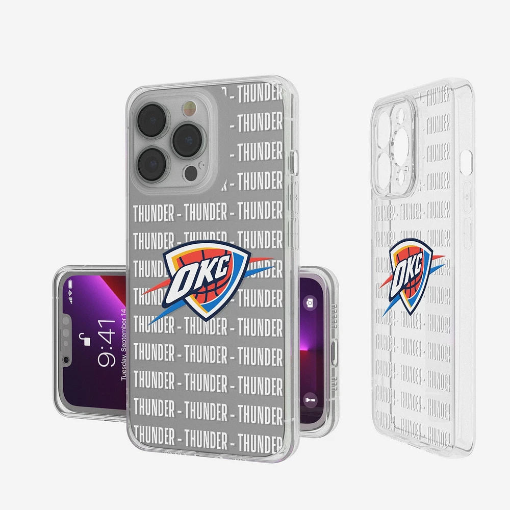 Oklahoma City Thunder iPhone Clear Text Backdrop Design Case