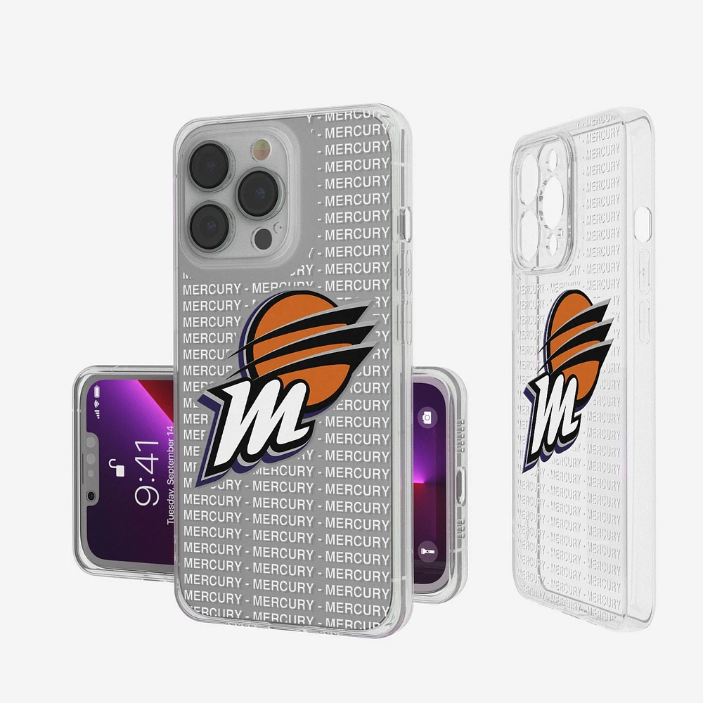 Phoenix Mercury iPhone Clear Text Backdrop Design Case