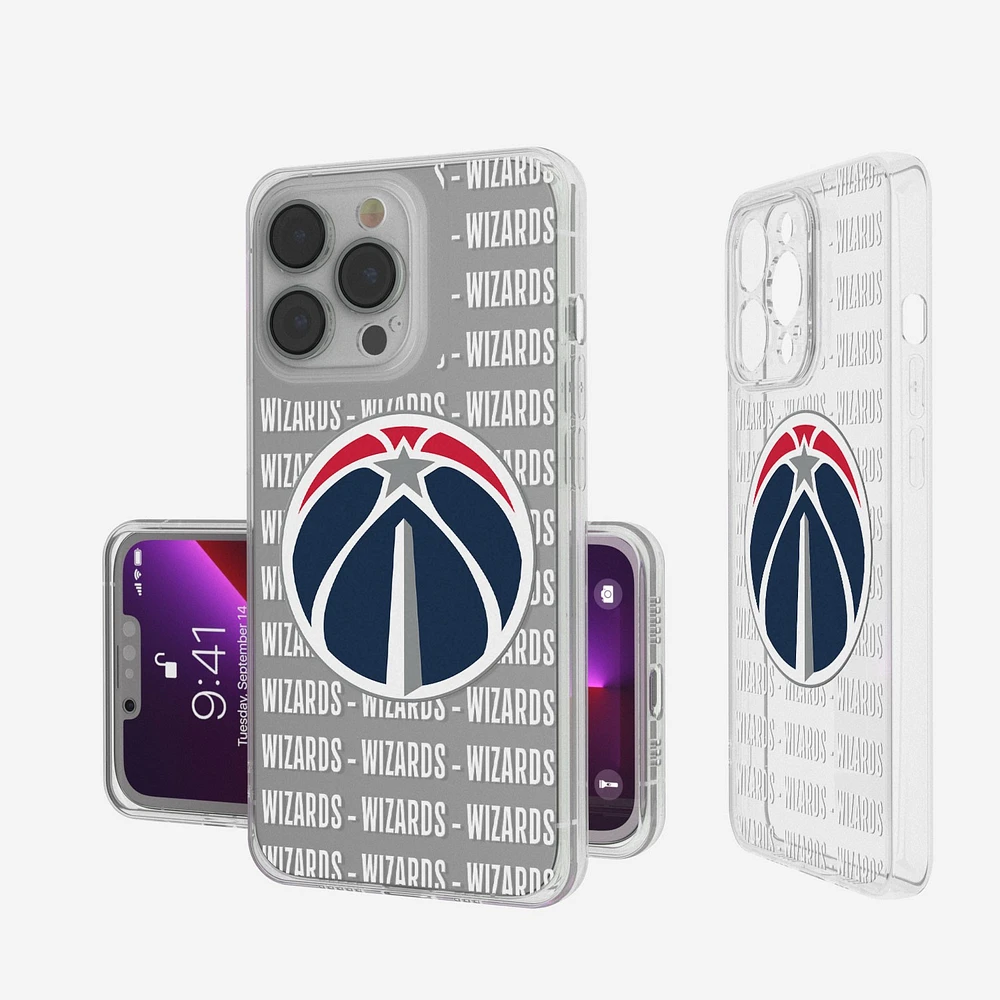 Washington Wizards iPhone Clear Text Backdrop Design Case