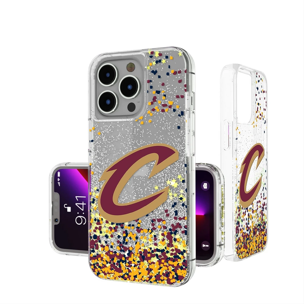 Cleveland Cavaliers iPhone Glitter Case with Confetti Design