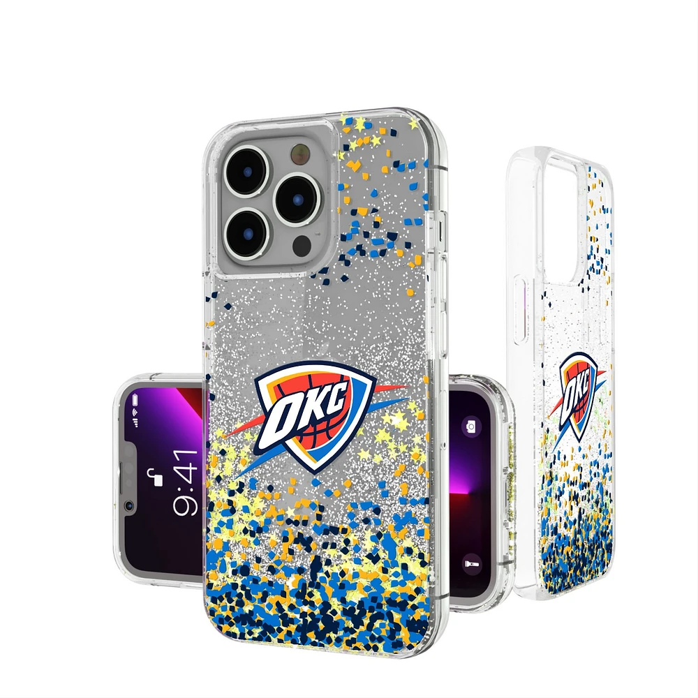 Oklahoma City Thunder iPhone Glitter Case with Confetti Design
