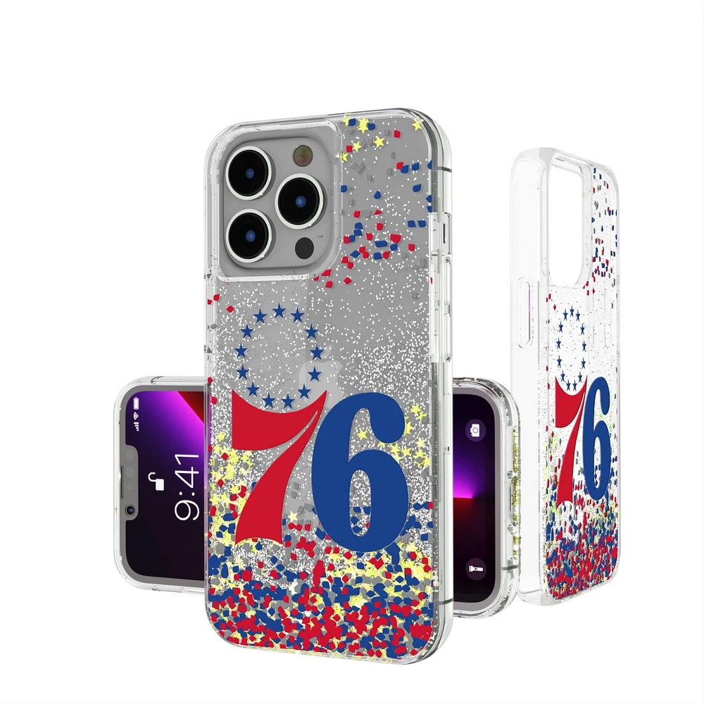 Philadelphia 76ers iPhone Glitter Case with Confetti Design