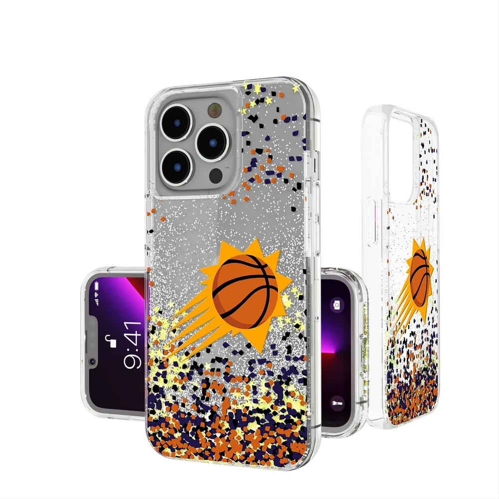 Phoenix Suns iPhone Glitter Case with Confetti Design