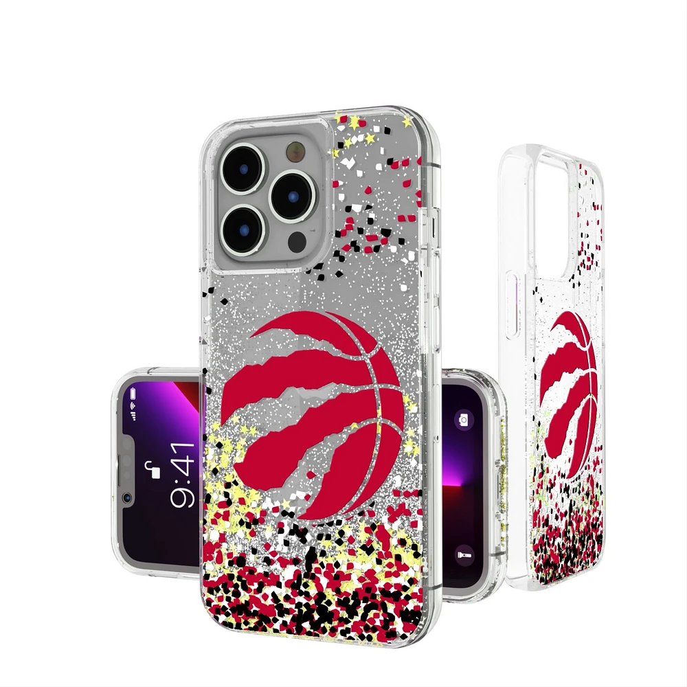 Toronto Raptors iPhone Glitter Case with Confetti Design