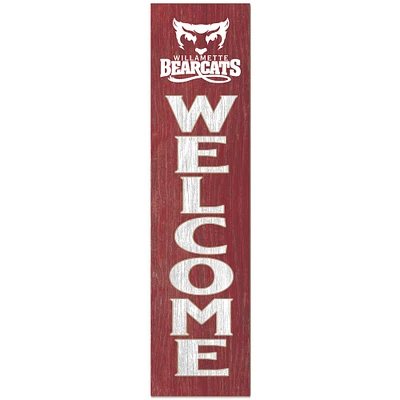 Willamette Bearcats 12" x 48" Outdoor Leaner Welcome Sign