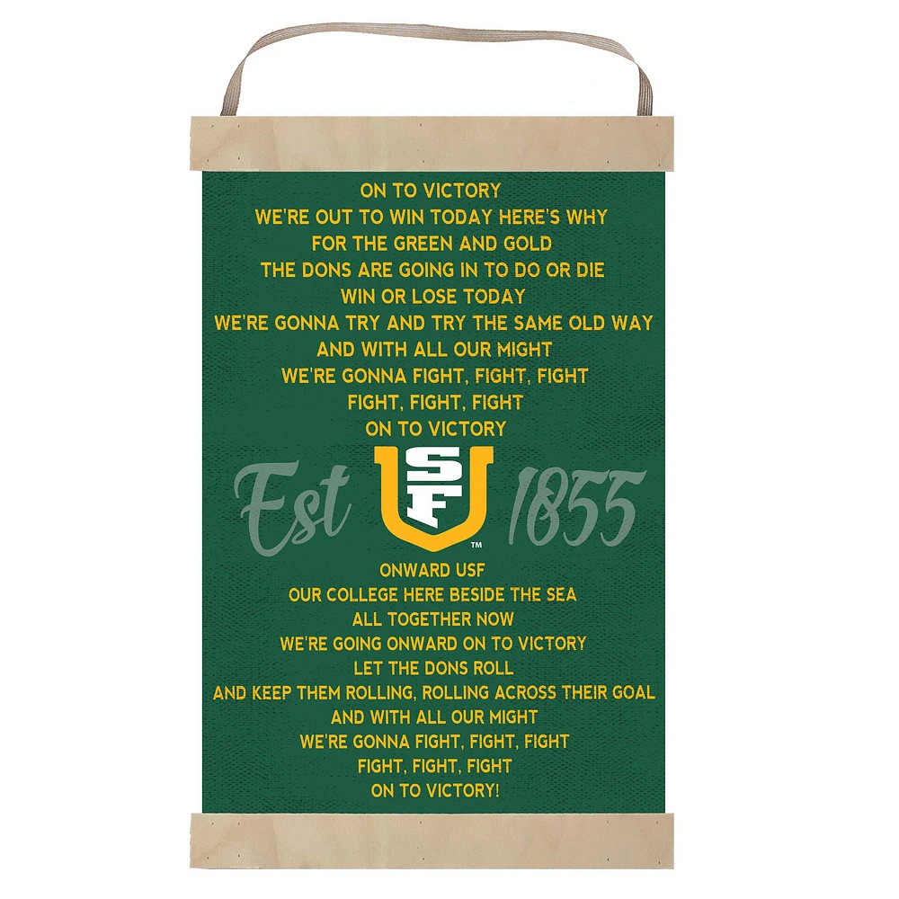 San Francisco Dons 12" x 20" Fight Song Banner Sign