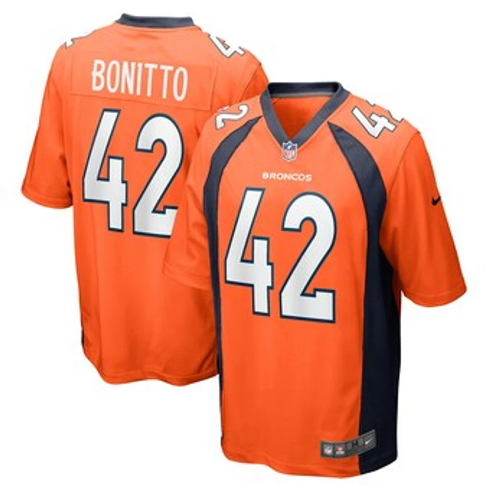 Men's Nike Nik Bonitto Orange Denver Broncos Game Player Jersey