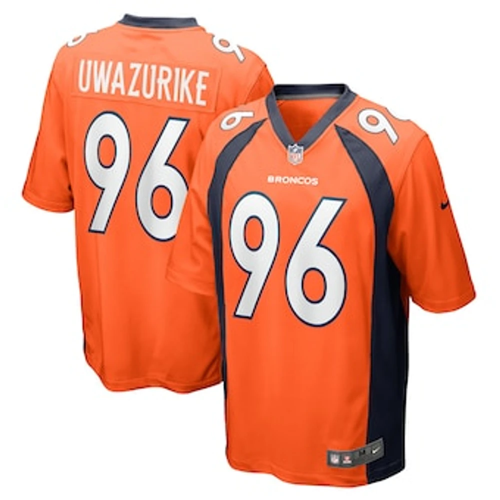 Men's Nike Eyioma Uwazurike Orange Denver Broncos Game Player Jersey