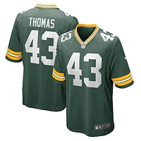 Men's Nike Kiondre Thomas Green Green Bay Packers Game Player Jersey