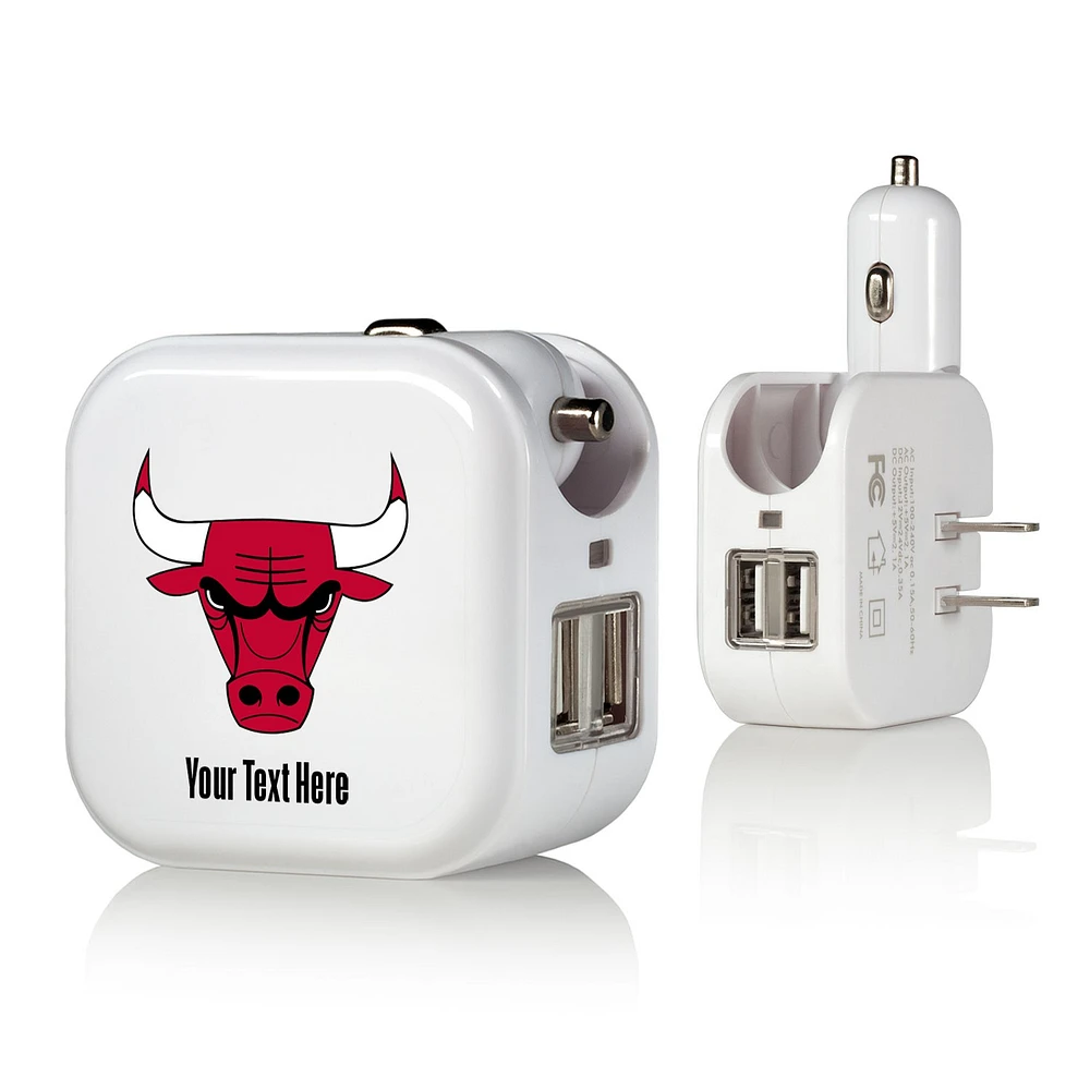 Chicago Bulls Personalized 2-In-1 USB Charger
