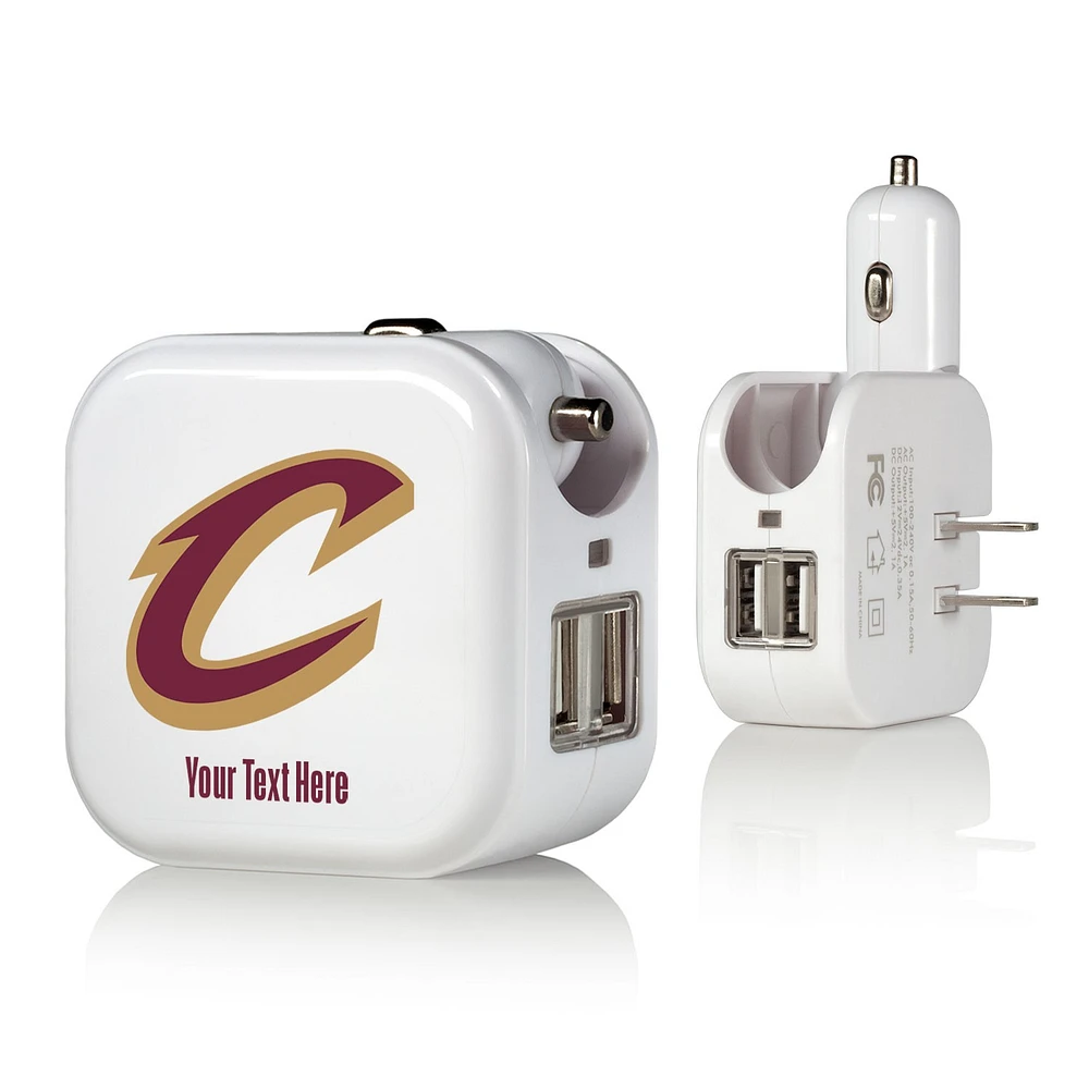 Cleveland Cavaliers Personalized 2-In-1 USB Charger