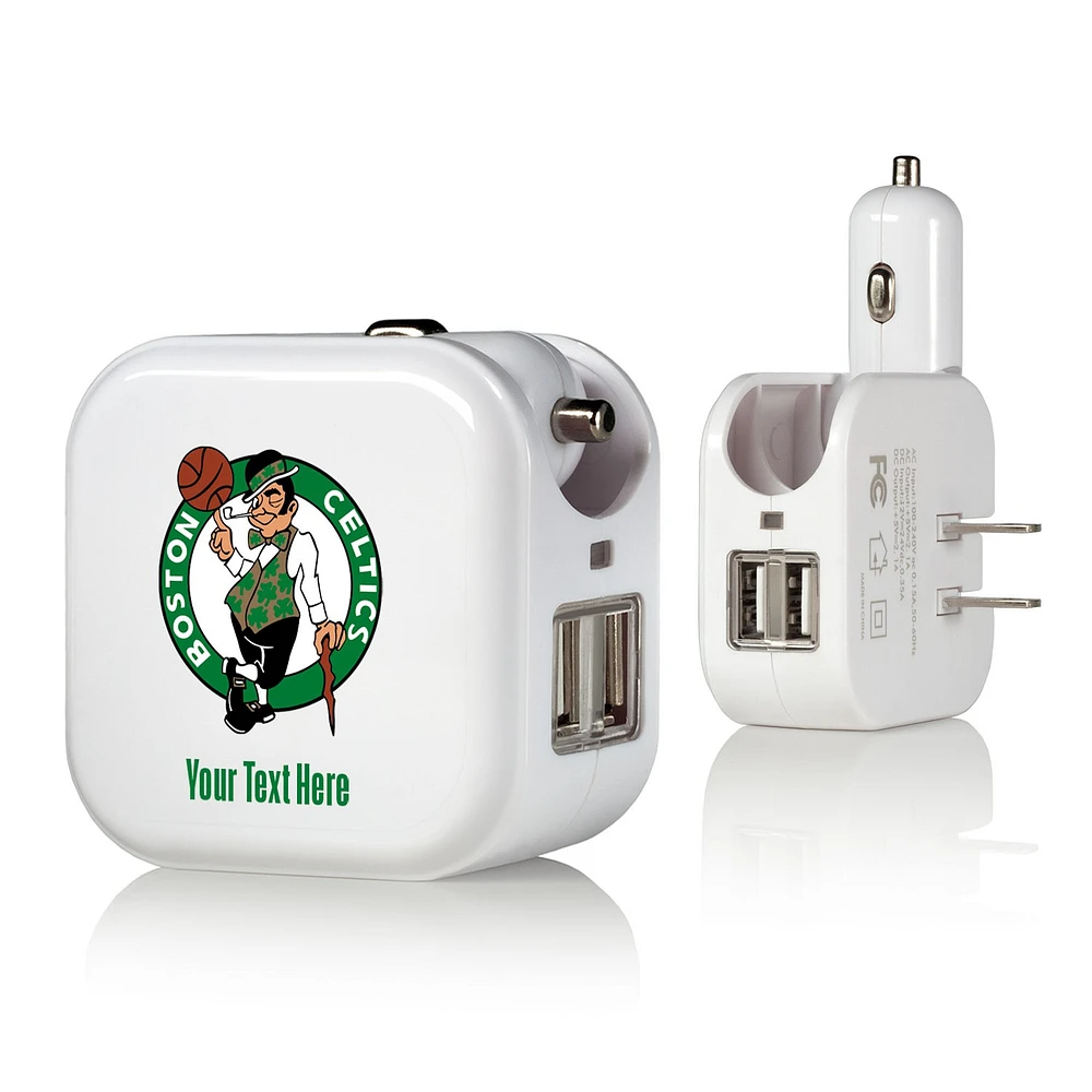 Boston Celtics Personalized 2-In-1 USB Charger
