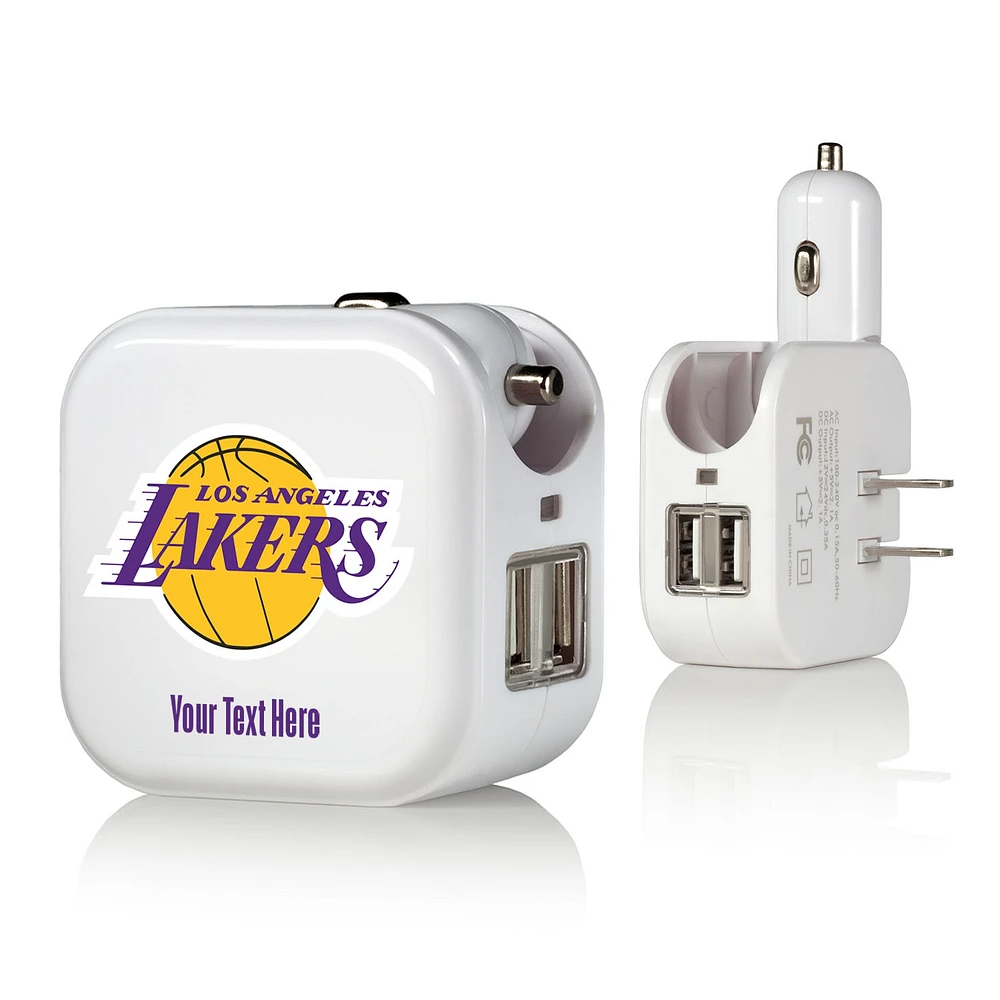 Los Angeles Lakers Personalized 2-In-1 USB Charger