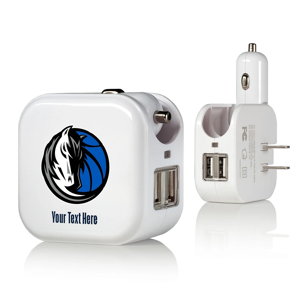 Dallas Mavericks Personalized 2-In-1 USB Charger