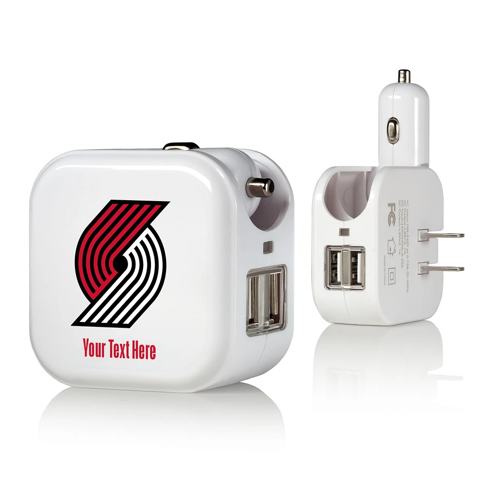 Portland Trail Blazers Personalized 2-In-1 USB Charger