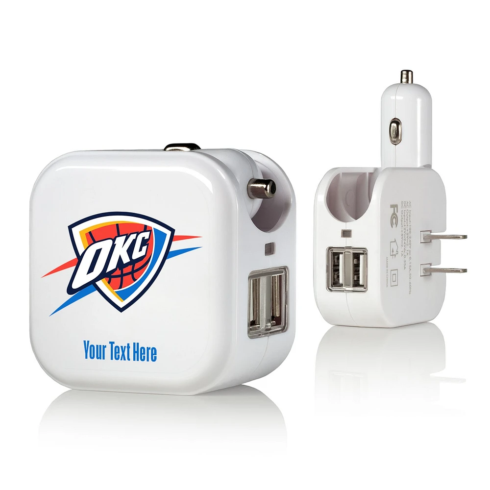 Oklahoma City Thunder Personalized 2-In-1 USB Charger