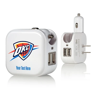 Oklahoma City Thunder Personalized 2-In-1 USB Charger