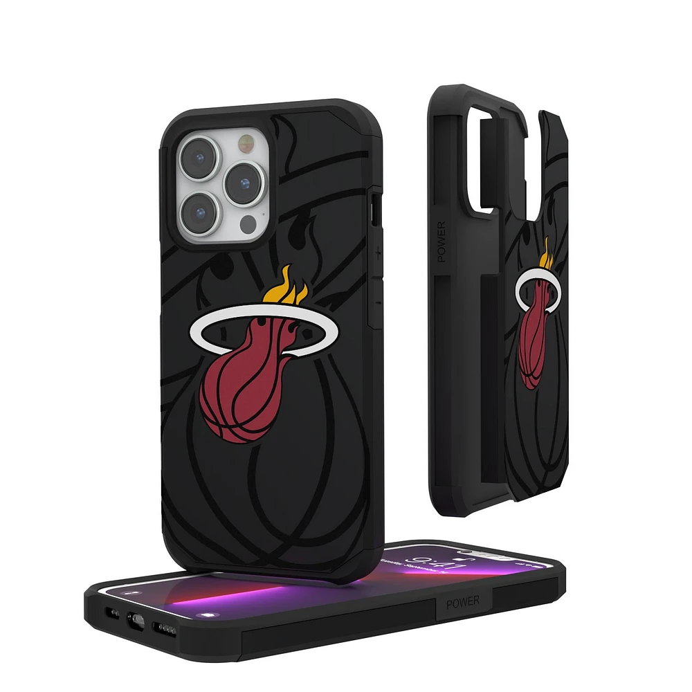 Miami Heat Monocolor Design iPhone Rugged Case