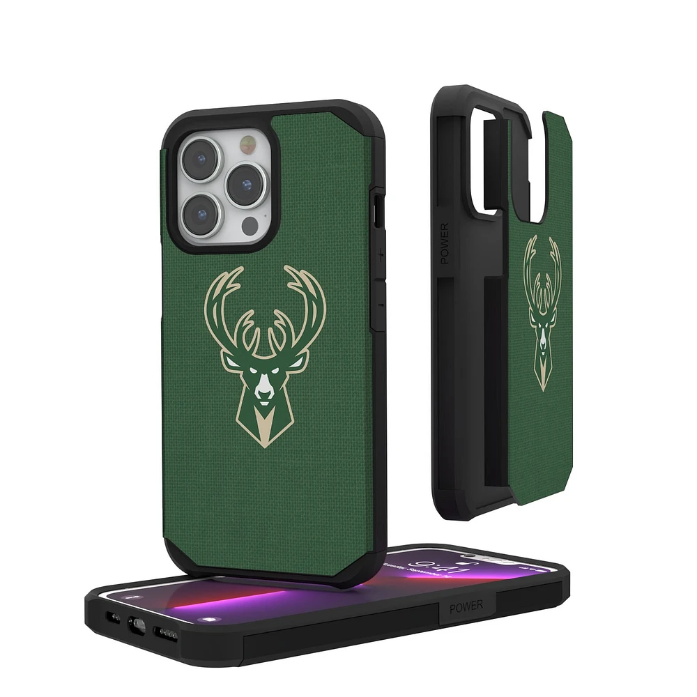 Milwaukee Bucks Solid Design iPhone Rugged Case