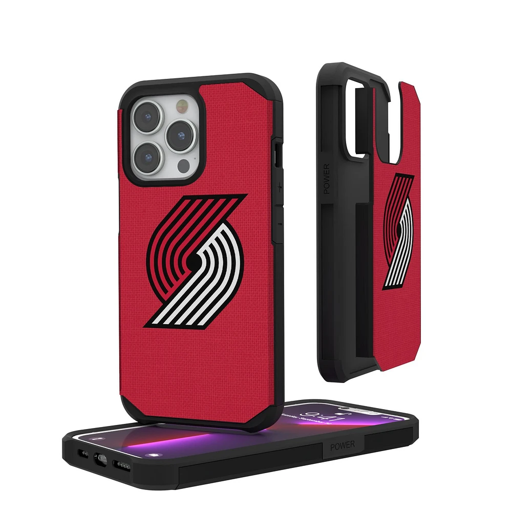 Portland Trail Blazers Solid Design iPhone Rugged Case
