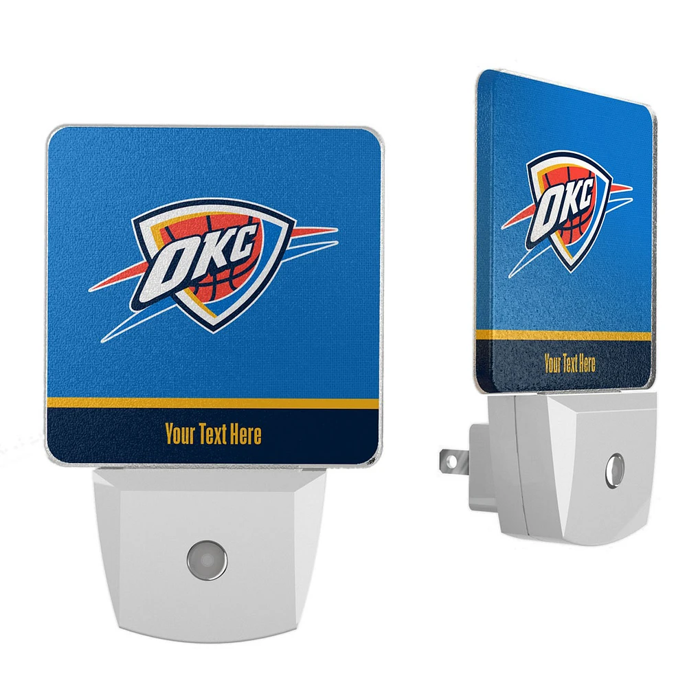 Oklahoma City Thunder Personalized Two-Piece Nightlight Set