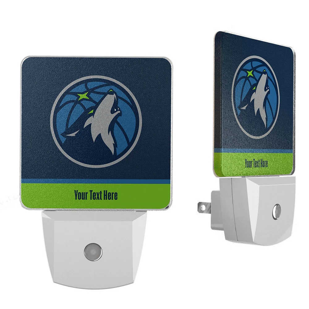 Minnesota Timberwolves Personalized Two-Piece Nightlight Set