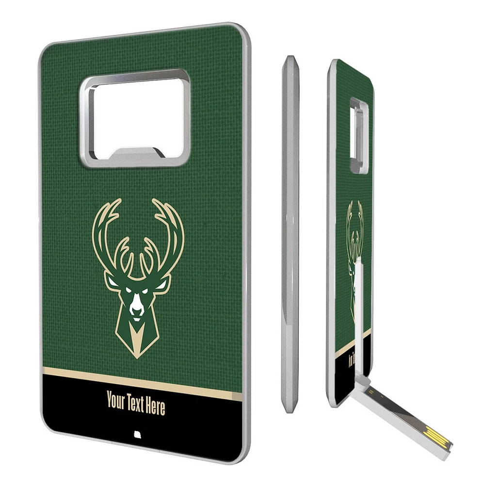 Milwaukee Bucks Personalized Credit Card USB Drive & Bottle Opener