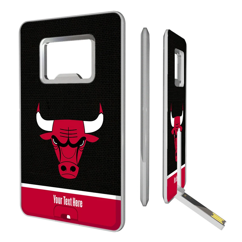Chicago Bulls Personalized Credit Card USB Drive & Bottle Opener