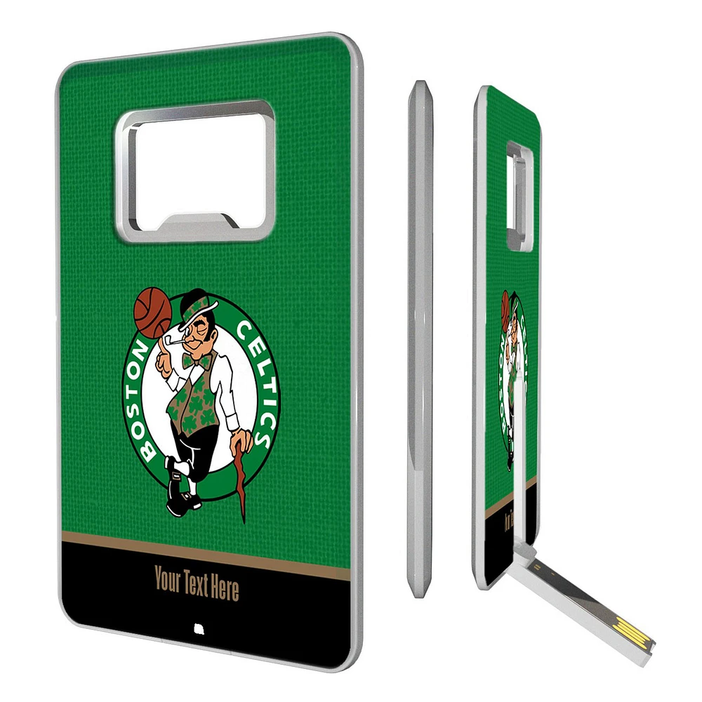 Boston Celtics Personalized Credit Card USB Drive & Bottle Opener