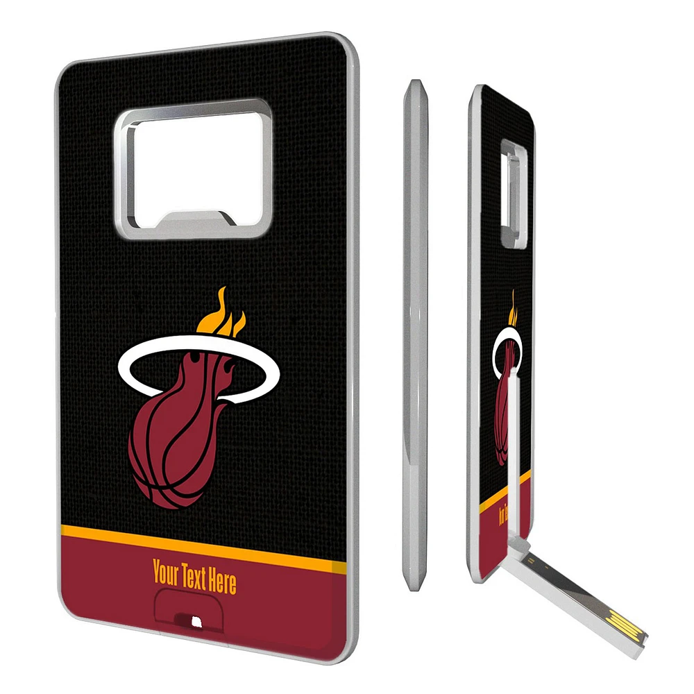 Miami Heat Personalized Credit Card USB Drive & Bottle Opener