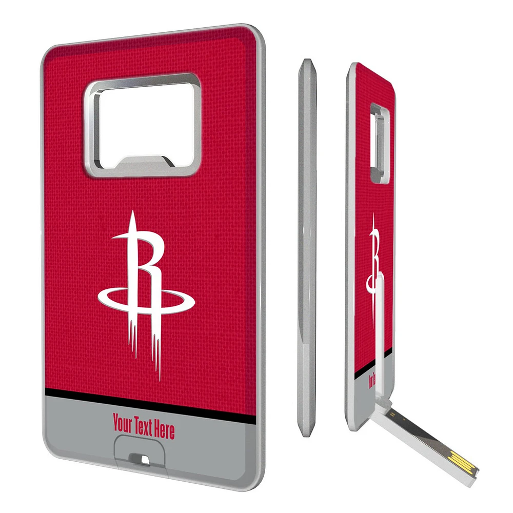 Houston Rockets Personalized Credit Card USB Drive & Bottle Opener
