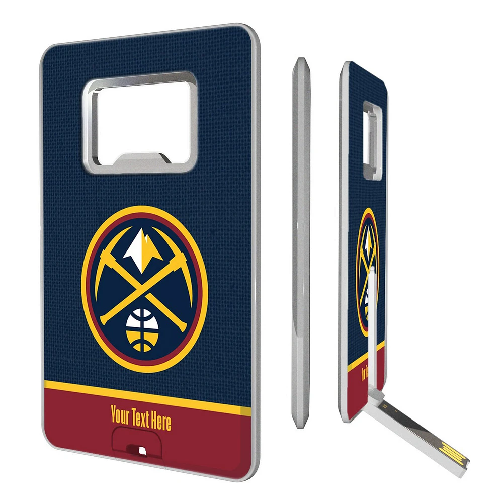 Denver Nuggets Personalized Credit Card USB Drive & Bottle Opener