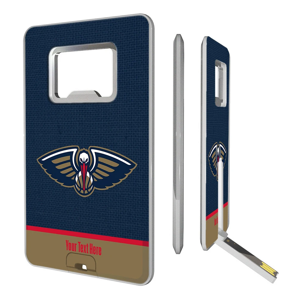 New Orleans Pelicans Personalized Credit Card USB Drive & Bottle Opener